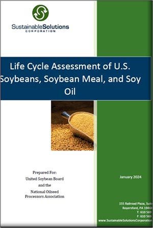 Life Cycle Assessment of U.S. Soybeans, Soybean Meal, and Soy Oil